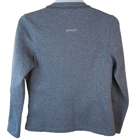 Spyder Gray Full Zip Core Sweater Jacket Women's Large - Picture 6 of 10